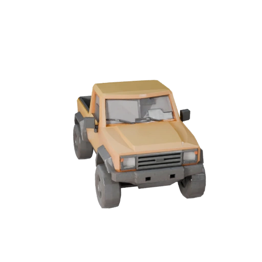 Low Poly Pickup Truck 3D Model for Unity & Unreal Games (Legacy)