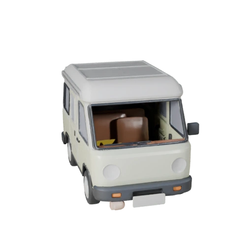 Modelo STL Autocaravana Imprimível - Exibição Colecionável (Legacy)