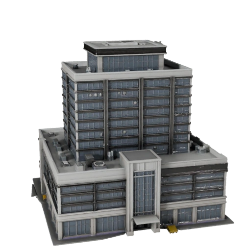 3D модель офисного блока для Unreal - Asset для реального времени для сцен UE