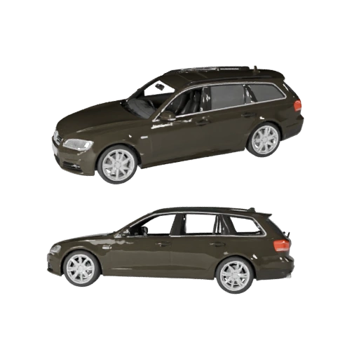 Station Wagon 3D Model Pronto per il Gioco per Uso in Tempo Reale