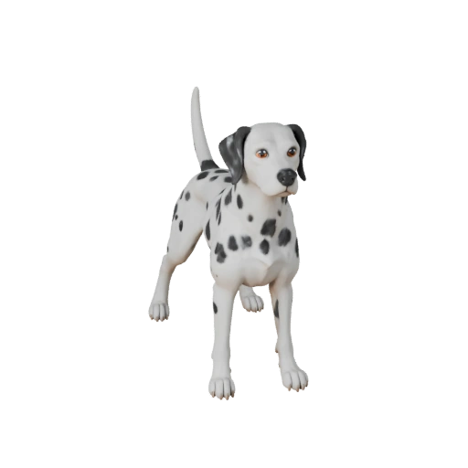 Cartoon Dalmatian Dog 3D Model - Stylized Asset for Animation