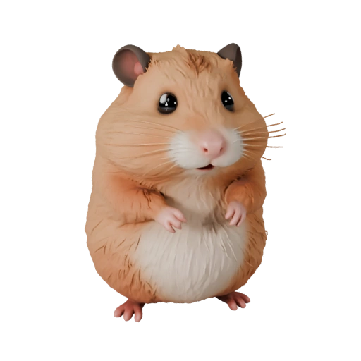 Cartoon Hamster 3D Model - Stylized Asset for Animation | PBR