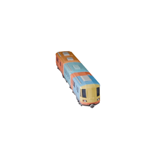 Cartoon Futurischer Monorail 3D Modell - Stilisierte Spiel