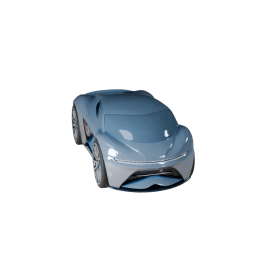 Modelo 3D de Carro Conceito para Blender e Jogos - PBR Realista