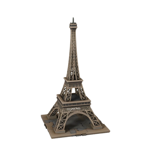 Printable Eiffel Tower STL 3D Model - Printable Scale Asset