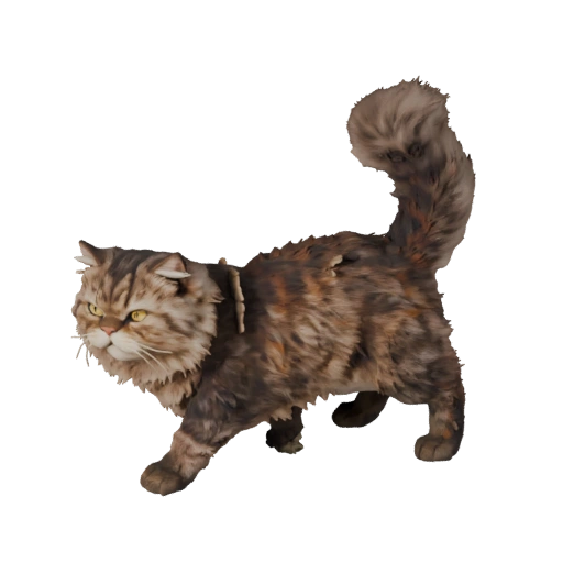 Modelo 3D de Gato Persa para Blender - Asset PBR com Texturas