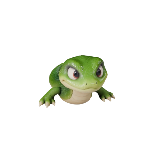 Cartoon Green Anaconda 3D Model - Stylized Asset for Animation