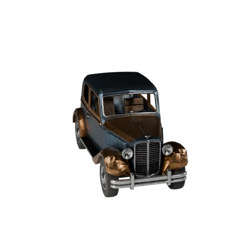 Modelo 3D de Carro Antigo Baixo Poli para Jogos Unity e Unreal