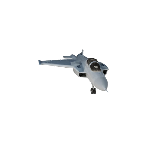 نموذج طائرة مقاتلة ثلاثي الأبعاد لبرنامج Blender والألعاب - واقعي PBR