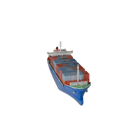 Modelo 3D de Buque Portacontenedores para Unity - Activo de Juego Poligonal Bajo