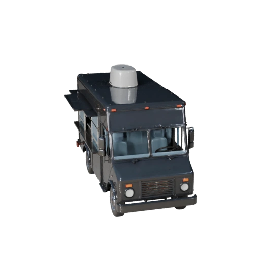 Modèle 3D de camion de restauration pour Blender & Jeux - PBR réaliste