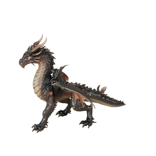 Modello 3D Drago Terrestre Realistico - Asset PBR Rigged per Giochi