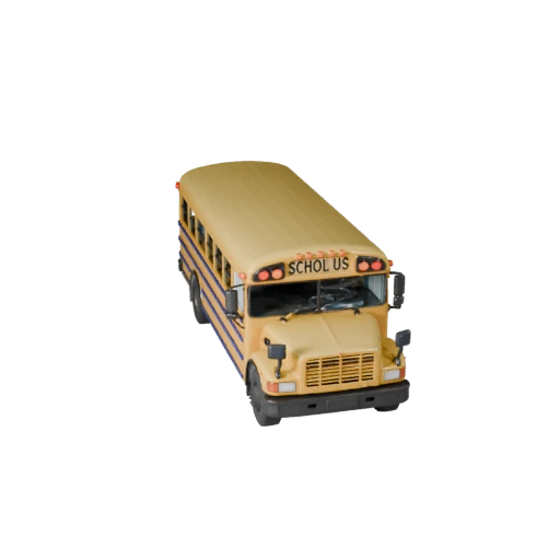 Modelo 3D de Autobús Escolar Listo para Juegos para Uso en Tiempo Real Activo PBR (Legacy)