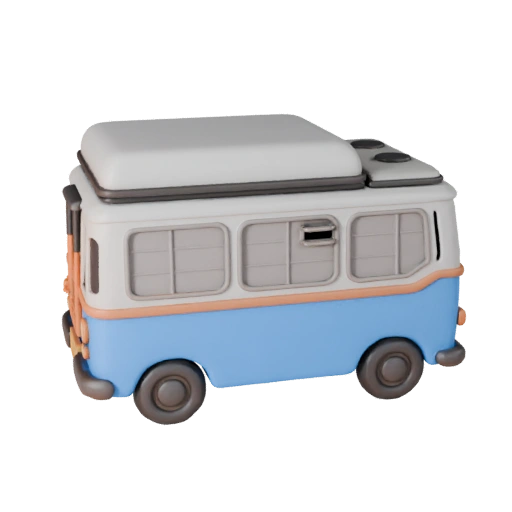 Retro Van 3D Model for Blender - Render Ready Asset (Legacy)