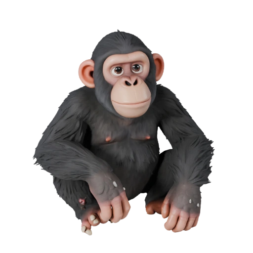 Cartoon Chimpanzee 3D Model - Stylized Asset for Animation