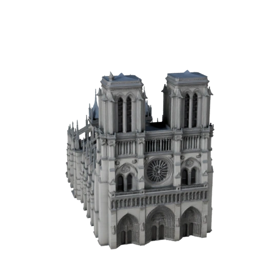 Notre Dame Cathedral 3D Model for Blender - Render Asset