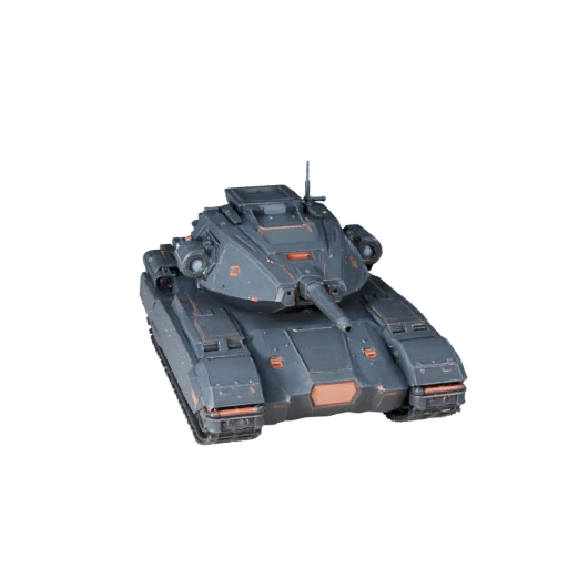 Modèle 3D de char d'assaut science-fiction pour Unity - Asset de jeu low poly