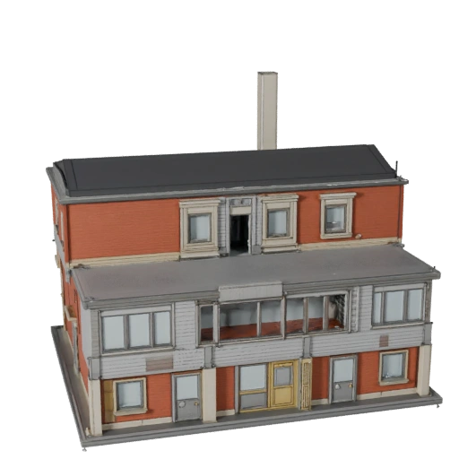 Стилизованный комплект 3D-модели городского блока - игровой ресурс для архитектуры