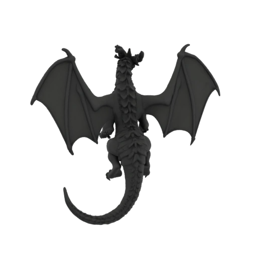 Miniatura STL de Dragão Xamã de Fantasia - Envergadura das Asas