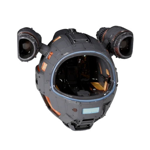 High Poly Crew Capsule 3D Model for Studio Renders