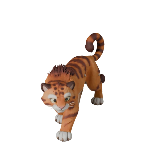 Cartoon Cougar 3D Model - Stylized Asset for Animation | PBR