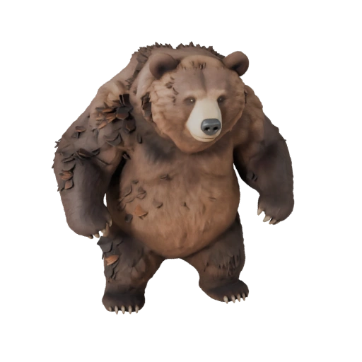 Brown Bear 3D Model for Unity - Game Ready Asset, FBX | Royalty-Free