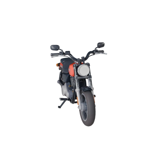 Cartoon Kreuzer Motorrad 3D Modell für stilisierte Spiele