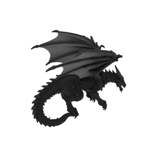 Fantasy Shadow Dragon Boss Miniature STL