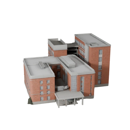 Edificio Scolastico Stampabile Modello 3D STL - Asset in Scala