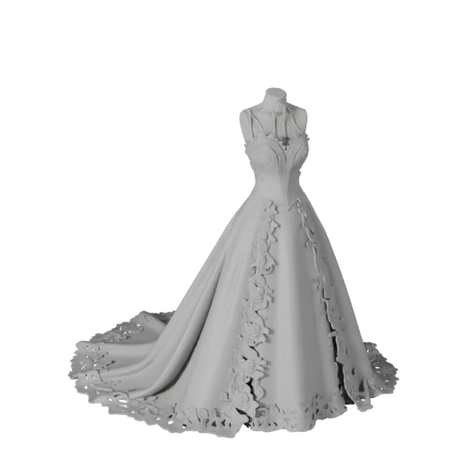 Realistisches Hochzeitskleid 3D Studio-Asset für Cinema