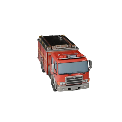 Camion de pompier 3D pour Unity - Asset de jeu low poly