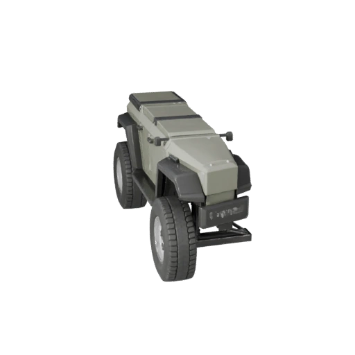 Alto Poligonagem Hover Suv Modelo 3D para Renderizações de Estúdio - PBR
