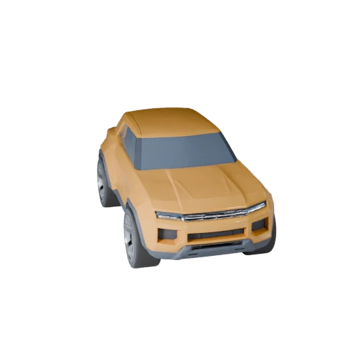 Высокополигональный концепт-кар 3D модель для студийных рендеров - PBR (Legacy)