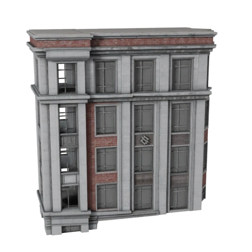 Modelo 3D de Fachada de Pedra - Ativo Realista de Archviz para Arquitetura