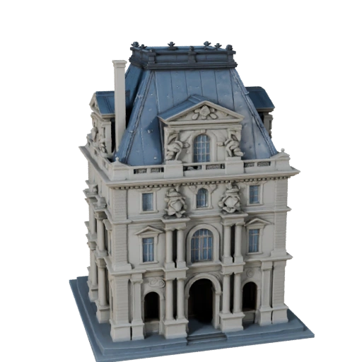 Louvre Pyramid 3D Model for Blender - Render Asset
