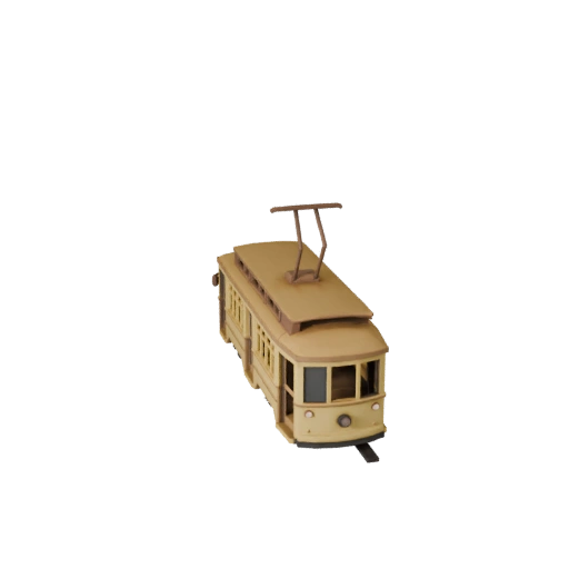 Printable Vintage Tramcar STL 3D Model for Collectibles