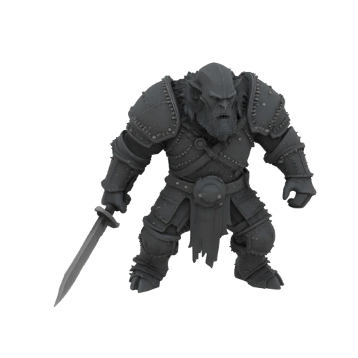 Medieval Goblin Berserker Miniature STL