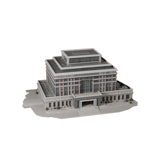 Edificio Libreria High Poly 3D Model per Archviz per Architettura