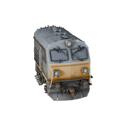 Locomotiva a Diesel de Alto Poligonagem 3D para Renderizações de Estúdio
