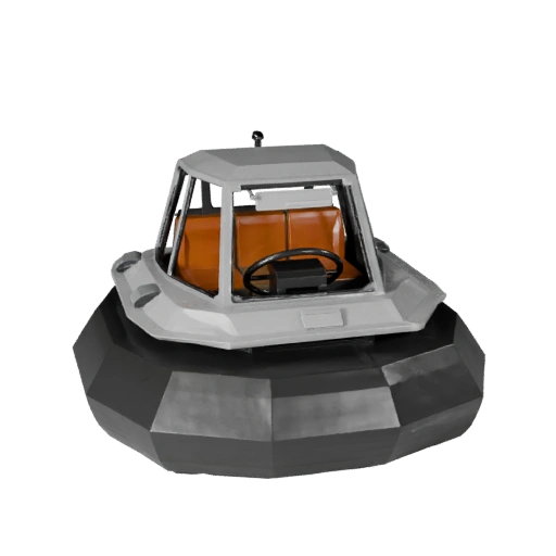 Modelo 3D de Hovercraft de Resgate Baixo Poli para Unity e Unreal