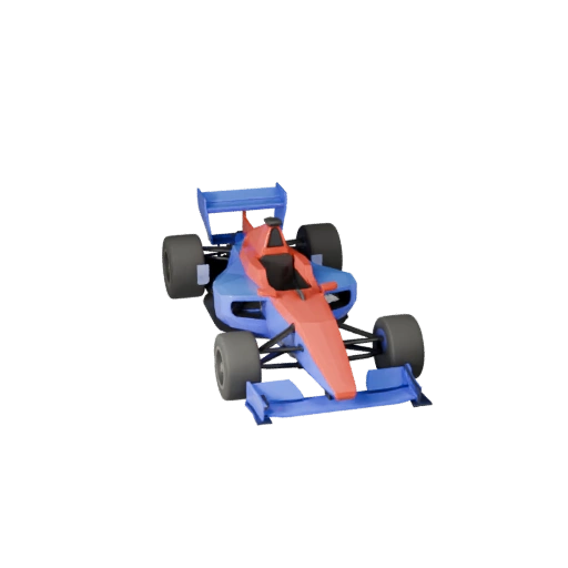 Low Poly Formel-Rennwagen 3D-Modell für Unity & Unreal Spiele (Legacy)
