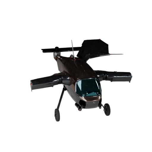 High Poly Fixed Wing Drone 3D Model for Studio Renders