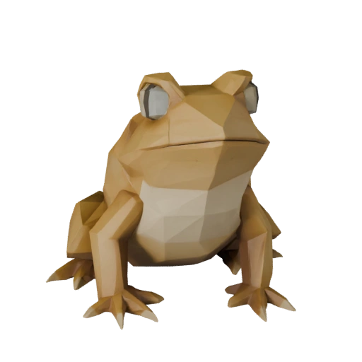 Low Poly Bullfrog 3D Model - Unity Game Asset with FBX | PBR