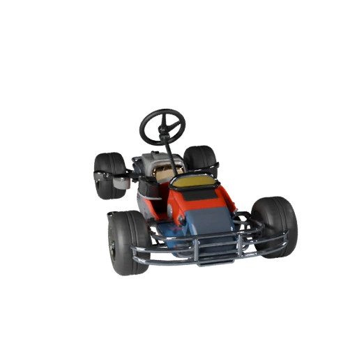 Modelo 3D de Kart Pronto para Jogo para Uso em Tempo Real Ativo PBR