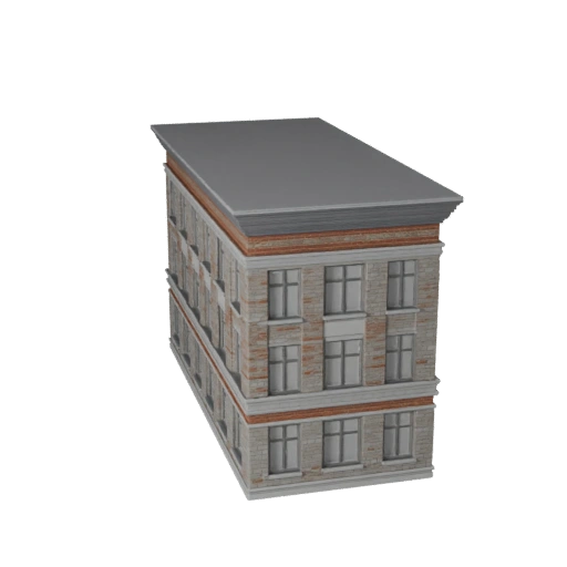 Modelo 3D de Fachada de Pedra para Blender - Recurso de Renderização para Arquitetura