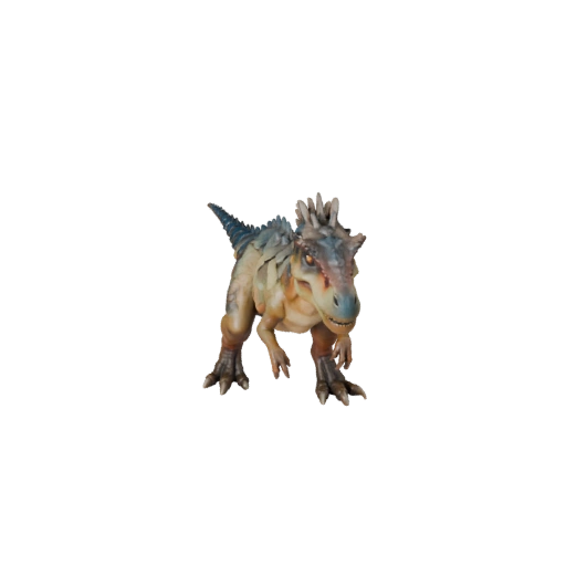 Modello 3D Compsognathus Cartone Animato - Asset Stilizzato per Animazione