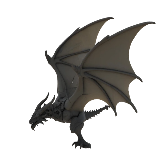 Dark Fantasy Ancient Dragon Boss Miniature STL - Wing Spread