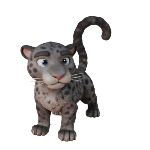 Cartoon Panther 3D Model - Stylized Asset for Animation | PBR