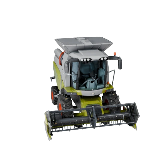Modelo 3D de Colheitadeira para Blender e Jogos - PBR