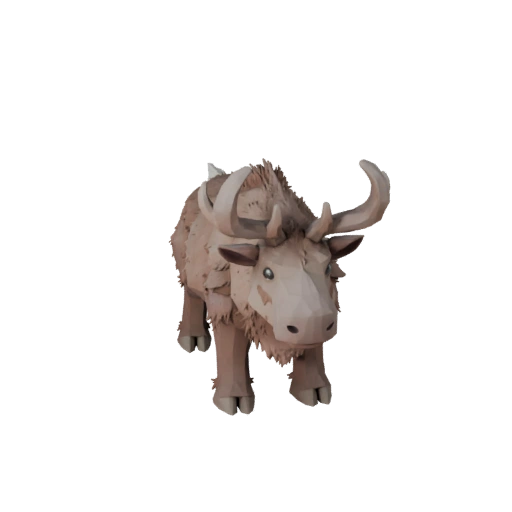 Low Poly Caribou 3D Model - Unity Game Asset with FBX | Royalty-Free